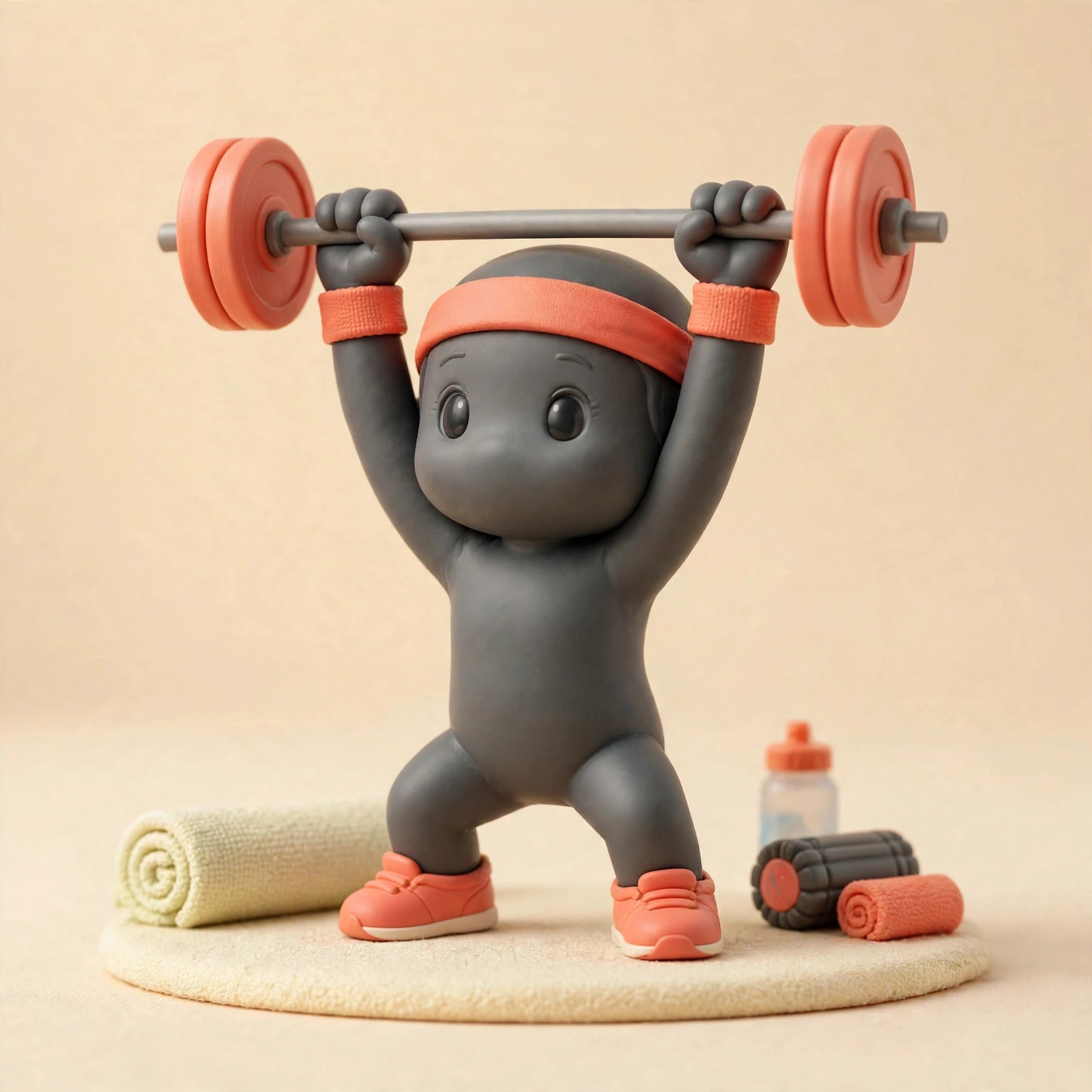 Yuki lifting a barbell